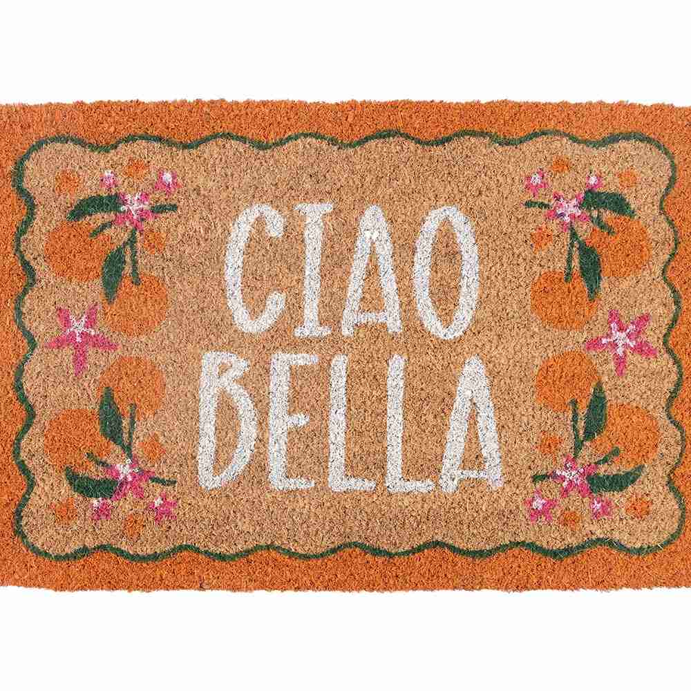Something Different - Orange Ciao Bella Doormat - Multicolours